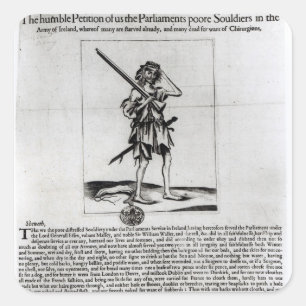 Pegatina Cuadrada Broadsheet de Dublín, 1647