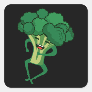 Pegatina Cuadrada Broccoli