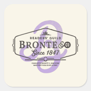 Pegatina Cuadrada Brontë Literario Book Club