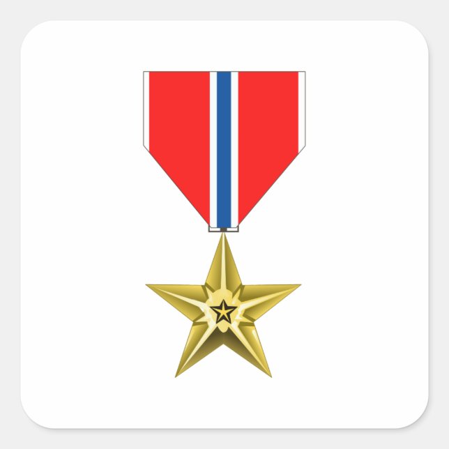 PEGATINA CUADRADA BRONZE STAR MEDAL (Anverso)
