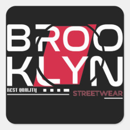 Pegatina Cuadrada Brooklyn Urban Streetwear Art