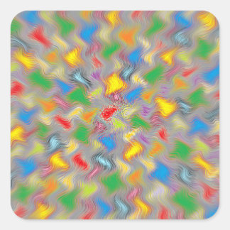 Pegatina Cuadrada Brotes de pincel