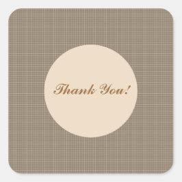 Pegatina Cuadrada Brown Gracias