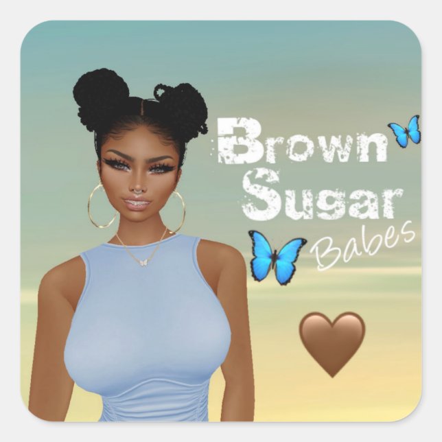 Pegatina Cuadrada Brown Sugar Babes Stickers 3 (Anverso)