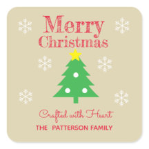 Brown Wood Christmas Red Text Green Tree Creative 