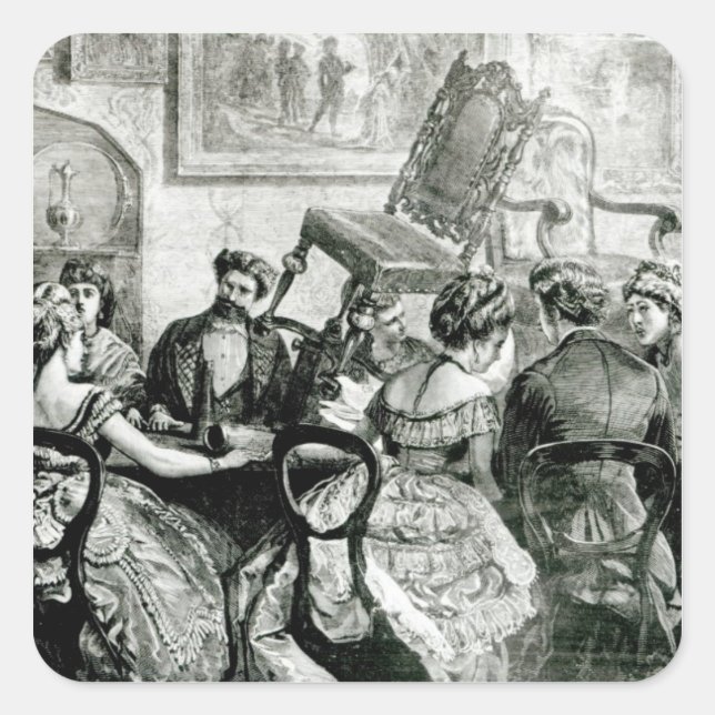 Pegatina Cuadrada Brujería, 1871 (Anverso)