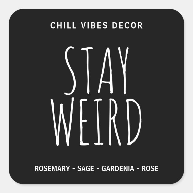 Pegatina Cuadrada Brujería espeluznante negras vándalos de soja (Anverso)