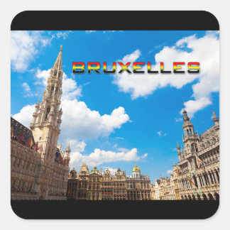 Pegatina Cuadrada Bruselas 01E