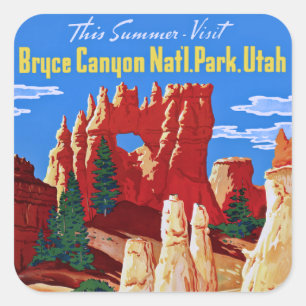 Pegatina Cuadrada Bryce Canyon