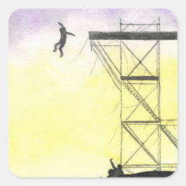 Pegatina Cuadrada BTS Scene Stickers