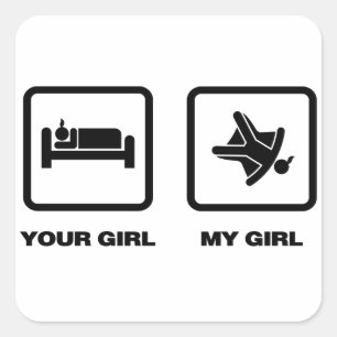 Pegatina Cuadrada Buceo