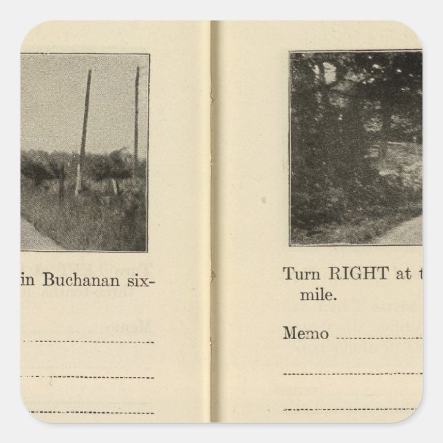 Pegatina Cuadrada Buchanan, Nueva York (Anverso)