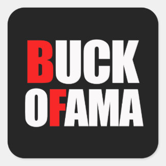 PEGATINA CUADRADA BUCK OFAMA