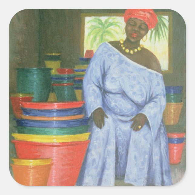 Pegatina Cuadrada Bucket Shop 1999 (Anverso)