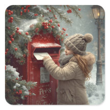 Bucle de Navidad correo lindo festivo arte de invi