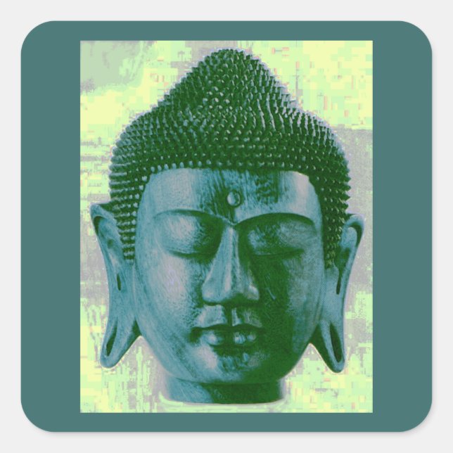 Pegatina Cuadrada Buda (Anverso)