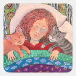 Pegatina Cuadrada Buddy Sleep