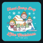 Pegatina Cuadrada Buddy the Elf Chibi Graphic<br><div class="desc">This cute chibi graphic features your favorite characters from the movie,  Elf.</div>