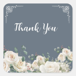 Pegatina Cuadrada Budget Purple Florals Bridgerton Bridal Shower