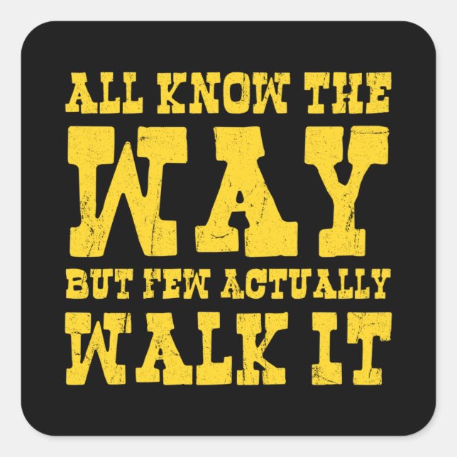 Pegatina Cuadrada Budismo zen Spaghetti Western Style Square Sticke (Anverso)