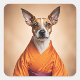 Pegatina Cuadrada Budista brasilero