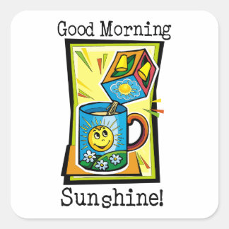 Pegatina Cuadrada ¡Buen Día, Sol!