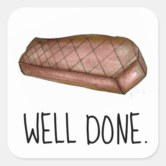 Pegatina Cuadrada Buen trabajo, buen trabajo, buen trabajo, buen pro (Anverso)