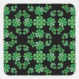 Pegatina Cuadrada Buena Suerte