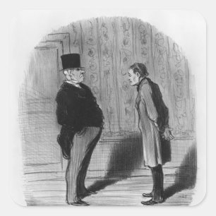 Pegatina Cuadrada Bueno, señor, ¿qué hay de mis tres mandatos?