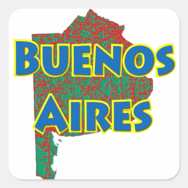 Pegatina Cuadrada Buenos Aires (Anverso)
