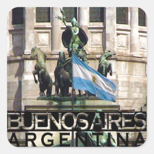 Pegatina Cuadrada Buenos Aires
