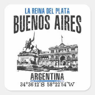 Pegatina Cuadrada Buenos Aires