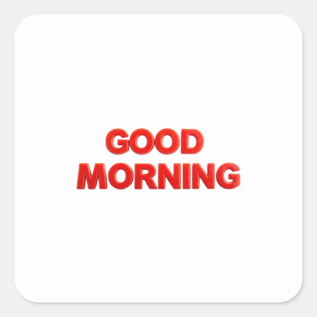 Pegatina Cuadrada Buenos Días Vibraciones (Anverso)