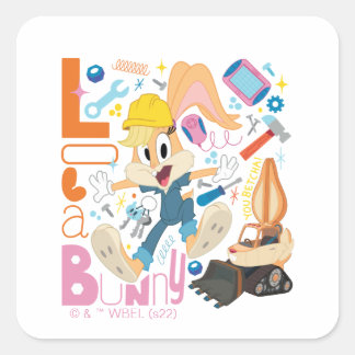 Pegatina Cuadrada BUGS BUNNY BUILDERS™| Herramientas de trabajo de L