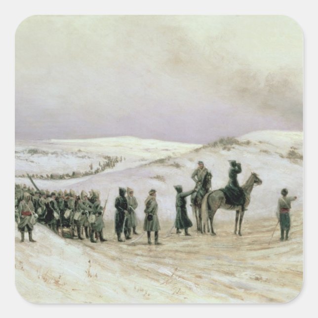 Pegatina Cuadrada Bulgaria (Anverso)