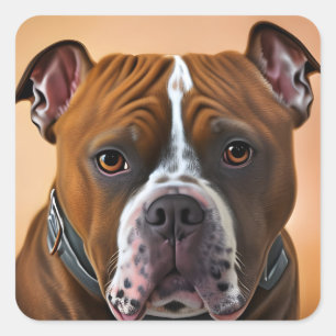 Pegatina Cuadrada Bulldog