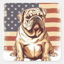 Bulldog patriótico americano