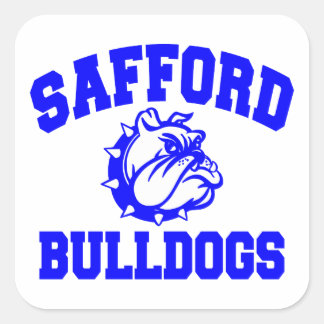 Pegatina Cuadrada Bulldoges de Safford