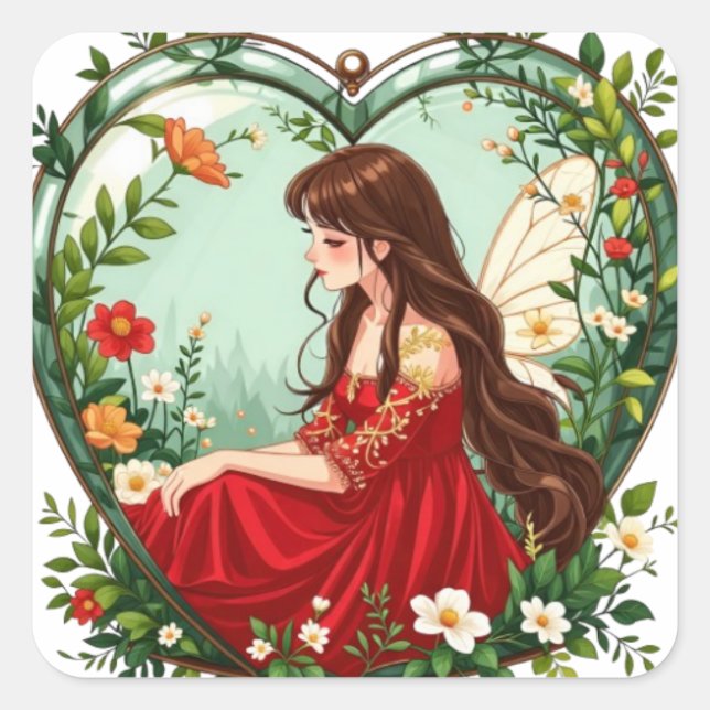 Pegatina Cuadrada Bullet Journaling Series7 - Terrarium Chica 7 (Anverso)