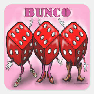 Pegatina Cuadrada Bunco