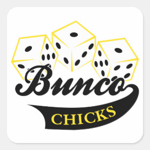 Pegatina Cuadrada Bunco Chicks