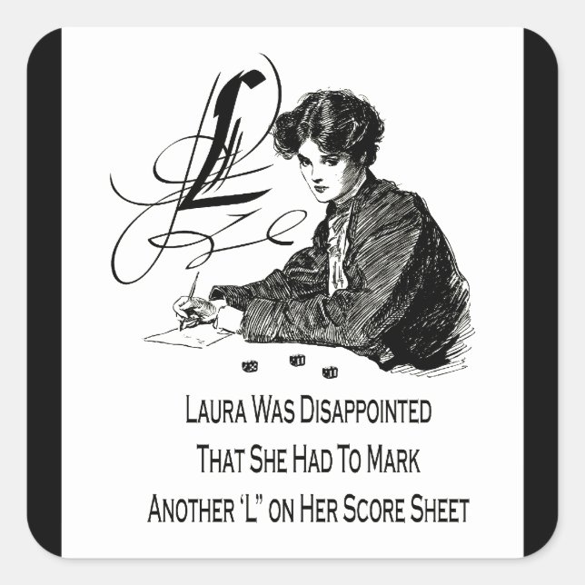 Pegatina Cuadrada Bunco Loser (Anverso)