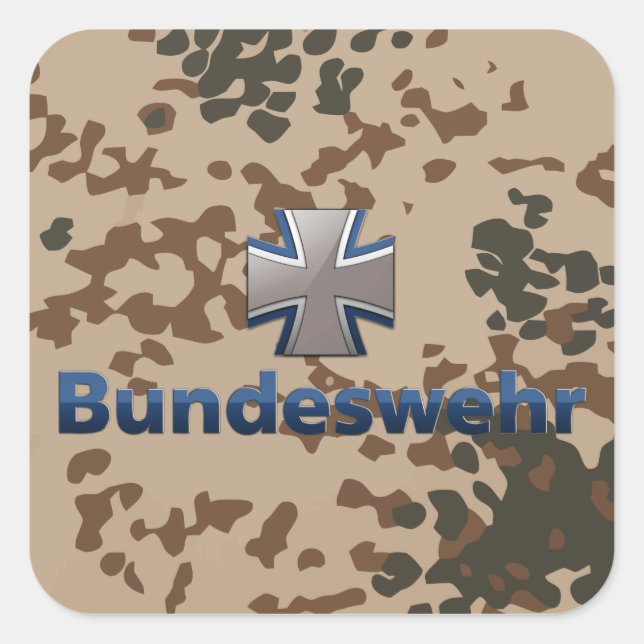 Pegatina Cuadrada Bundeswehr Emblem (Anverso)