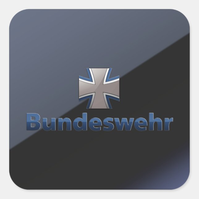 Pegatina Cuadrada Bundeswehr Emblem (Anverso)