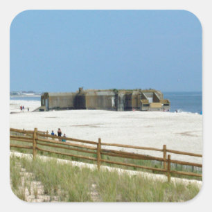 Pegatina Cuadrada Bunker de Cape May