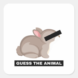 Pegatina Cuadrada Bunny