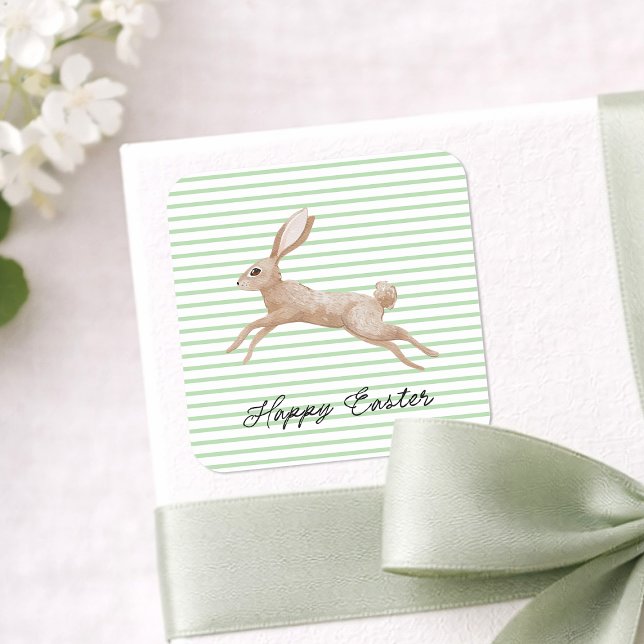 Pegatina Cuadrada Bunny Strin de Pascua (Subido por el creador)