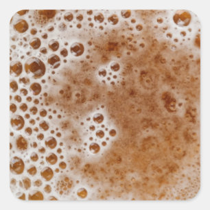 PEGATINA CUADRADA BURBUJAS DE CERVEZA