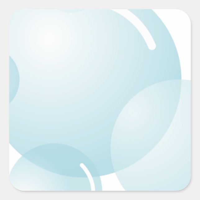 Pegatina Cuadrada Burbujas de jabón (Anverso)