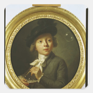 Pegatina Cuadrada Burbujas de jabón, 1784